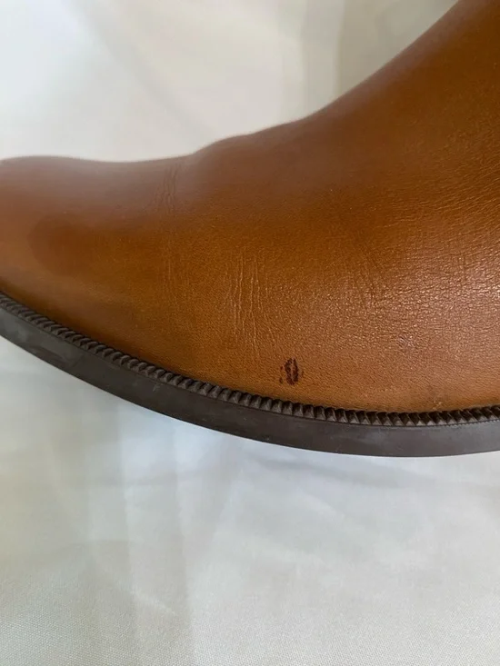 Lauren Ralph Lauren Cognac Leather Bernadine Riding Boots, Women’s Size 10B - Picture 12 of 16